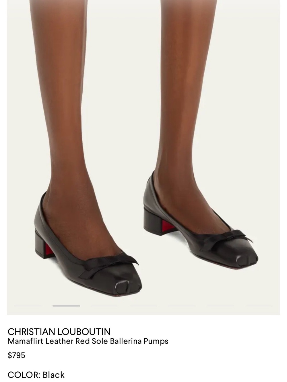 Christian Louboutin/Black Leather Bow Ballet 30mm pumps/“Mamaflirt”/US 7/NIB!!!! - Picture 4 of 16